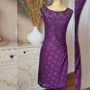 Purple Lace Sequin Dress💜